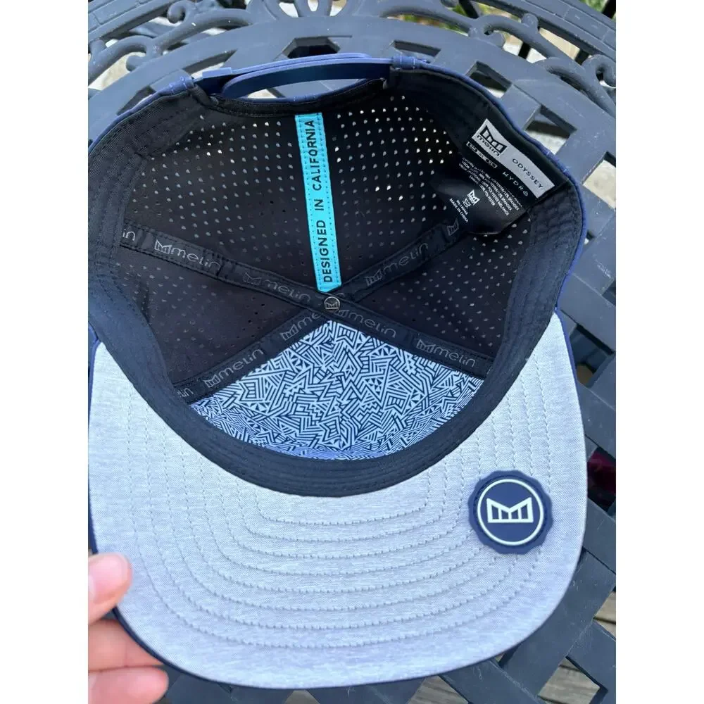 Melin Odyssea Hydro Navy Waterproof Snapback Hat Adjustable Classic
